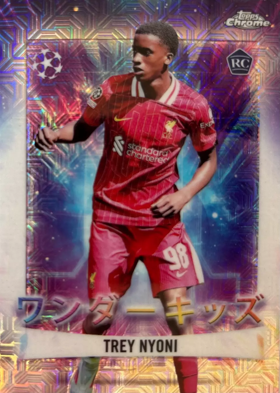 Футбол. Карточка Trey Nyoni/Трей Ньони Ливерпуль Лига Чемпионов 2024-25 TOPPS