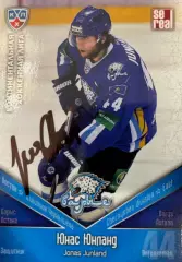 Хоккей. Карточка автограф Юнас Юнланд Барыс Астана КХЛ/KHL сезон 2011/12 SeReal
