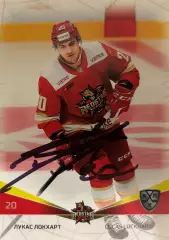 Хоккей. Карточка автограф Лукас Локхарт Куньлунь Ред Стар КХЛ/KHL сезон 2021/22