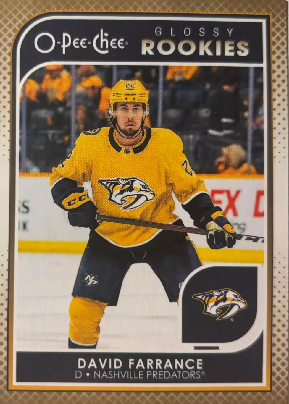 Карточка David Farrance-Дэвид Фарранс Nashville Predators/Нэшвилл Сибирь НХЛ-NHL