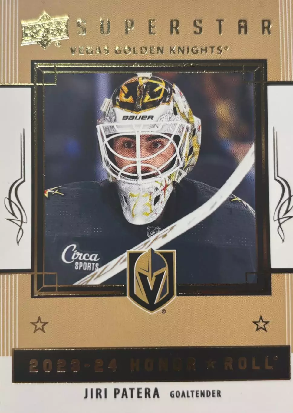 Хокккей. Карточка Jiri Patera - Иржи Патера Vegas Golden Knights - Вегас НХЛ/NHL