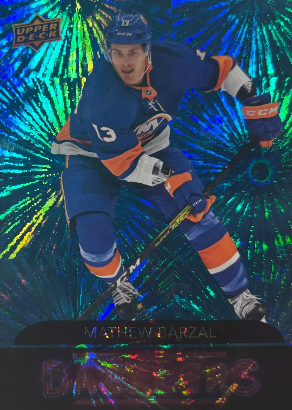 Хоккей. Карточка Mathew Barzal/Мэтью Барзал New York Islanders-Айлендерс НХЛ/NHL