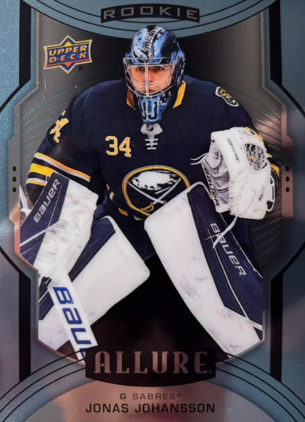 Хоккей. Карточка Jonas Johansson-Юнас Юханссон Buffalo Sabres - Баффало НХЛ/NHL