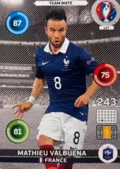 Футбол. Карточка Матье Вальбуэна Франция, Динамо Москва Euro/Евро 2016 Panini