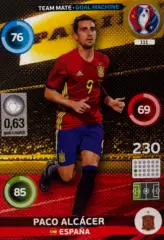Футбол Карточка Пако Алькасер Испания, Барселона, Валенсия Euro/Евро 2016 Panini