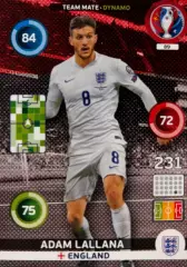 Футбол. Карточка Адам Лаллана Англия/Ливерпуль/Саутгемптон Euro/Евро 2016 Panini