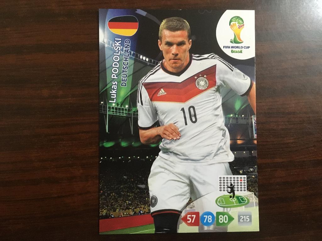 Футбол. Карточка Lukas Podolski - Лукас Подольски - Германия Чемпионат Мира 2014