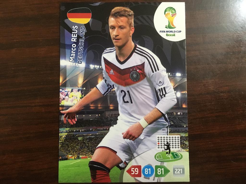 Футбол. Карточка Marco Reus - Марко Ройс - Германия Чемпионат Мира 2014 Panini