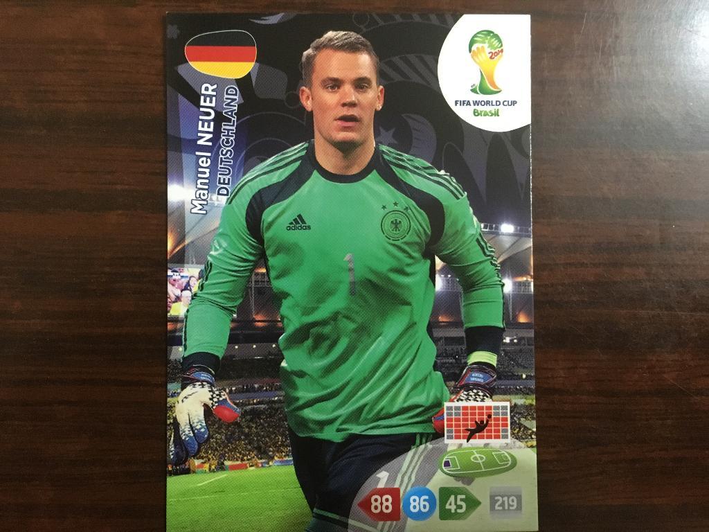 Футбол. Карточка Manuel Neuer - Мануэль Нойер - Германия Чемпионат Мира 2014