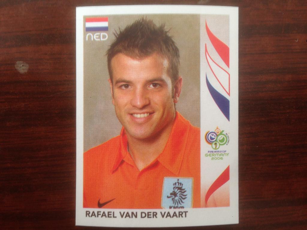 Наклейка Чемпионат мира -2006 год PANINI - Rafael Van Der Vaart Нидерланды № 238