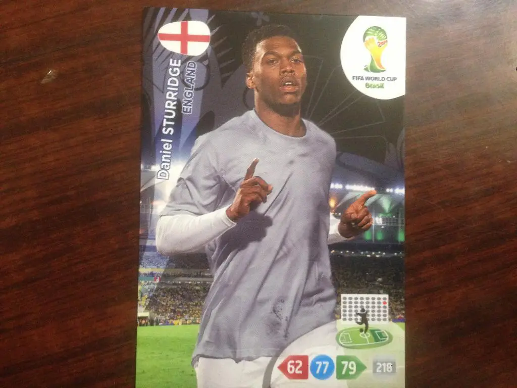 Футбол. Карточка Daniel Sturridge - Англия Чемпионат Мира 2014 Panini/Панини