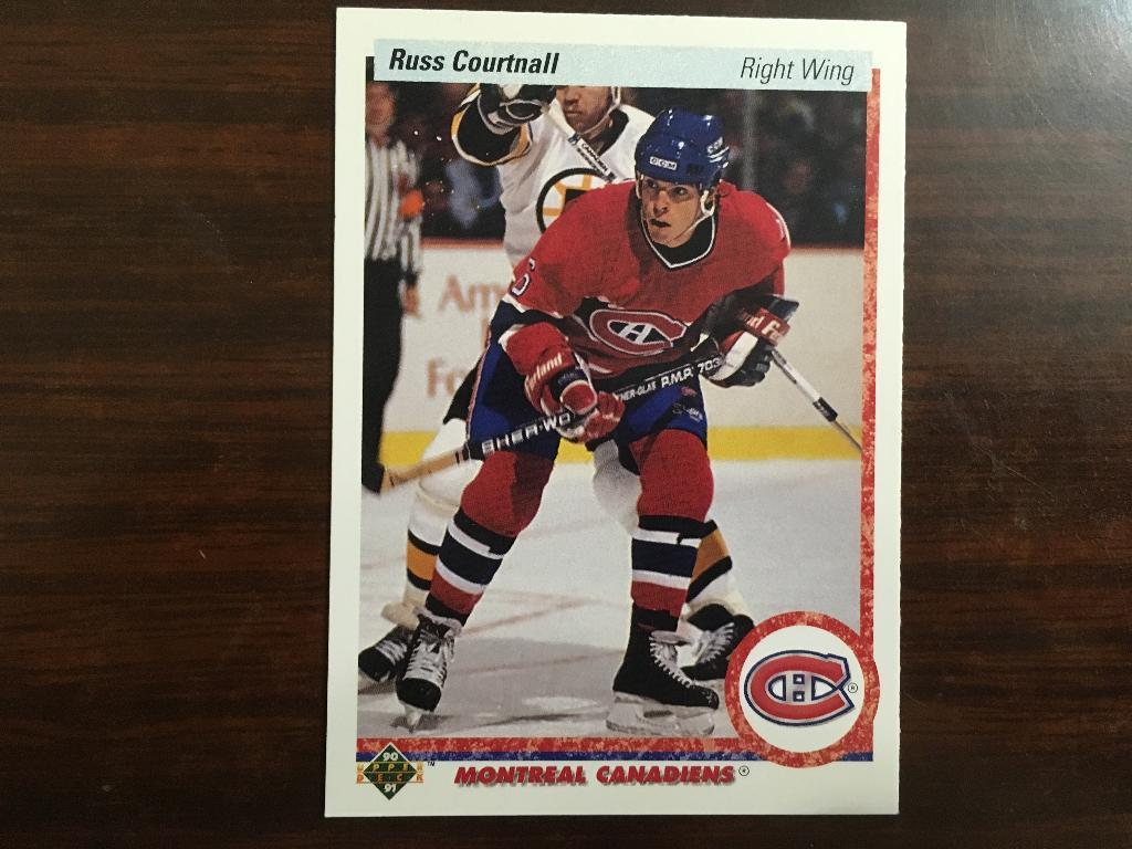 Хоккей Карточка Russ Courtnall-Расс Куртнолл Montreal Canadiens-Монреаль НХЛ/NHL