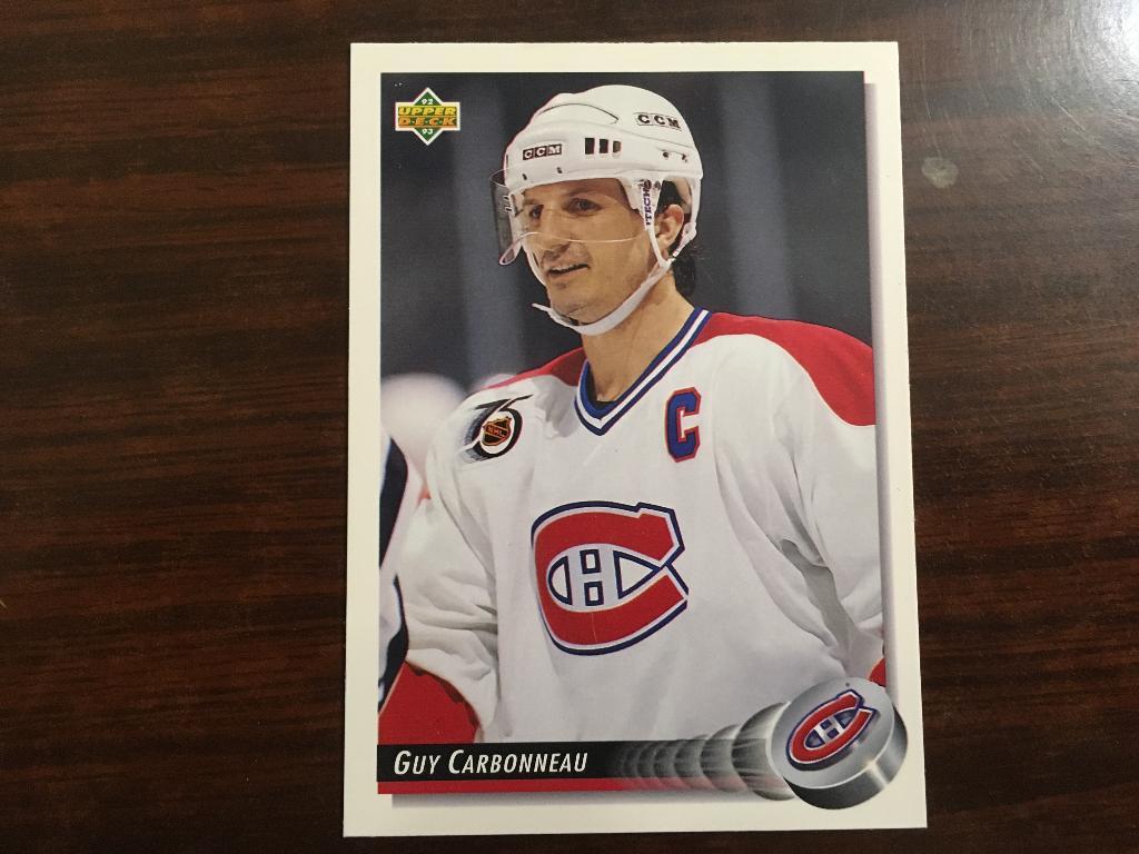 Хоккей Карточка Montreal Canadiens Guy Carbonneau - Ги Карбонно Монреаль