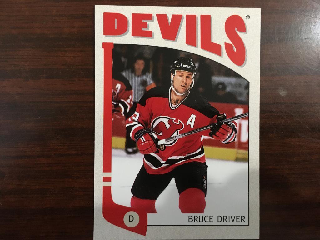 Хоккей. Карточка Bruce Driver New Jersey Devils - Нью-Джерси Дэвилз НХЛ/NHL