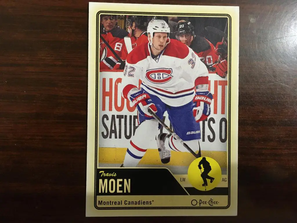 Хоккей , Карточка Travis Moen Montreal Canadiens - Монреаль НХЛ/NHL