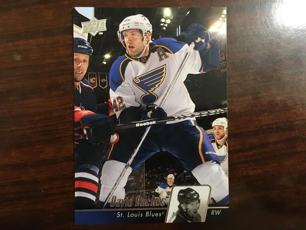 Хоккей, Карточка David Backes - Дэвид Бэкес St. Louis Blues - Сент-Луис НХЛ/NHL