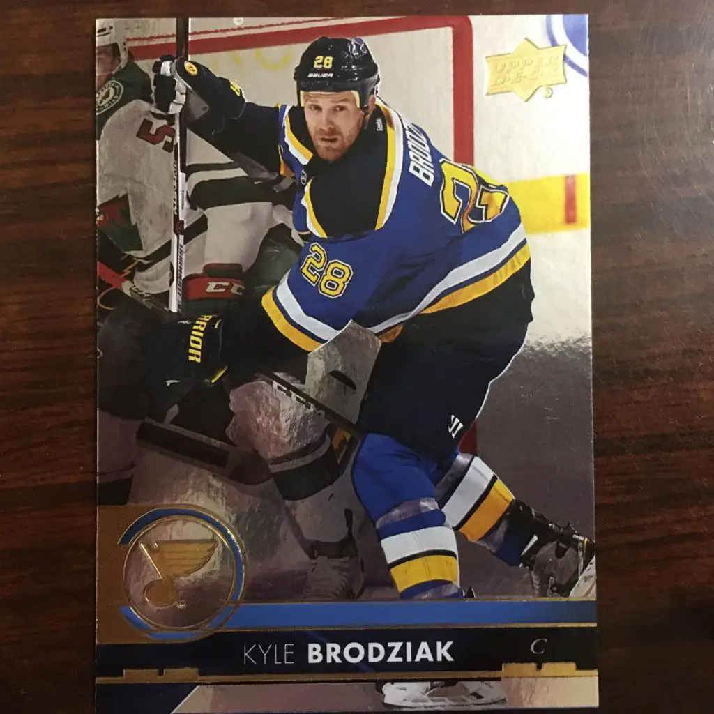 Хоккей, Карточка Kyle Brodziak St. Louis Blues - Сент-Луис НХЛ/NHL