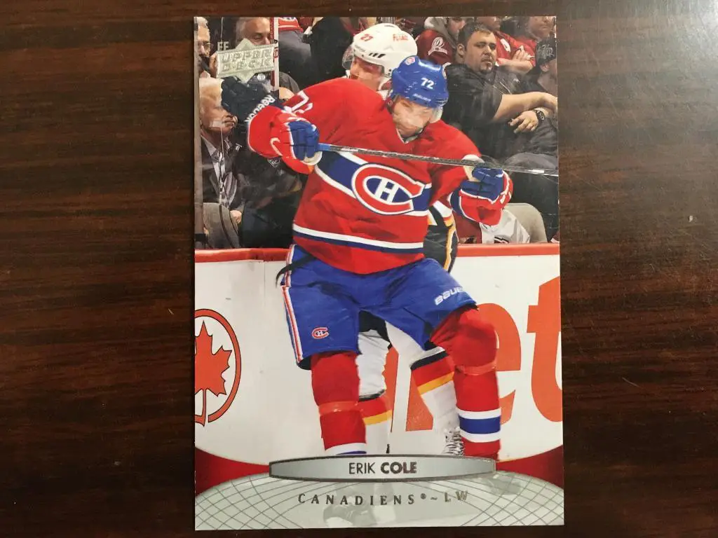 Хоккей. Карточка Erik Cole - Эрик Коул Montreal Canadiens - Монреаль НХЛ/NHL