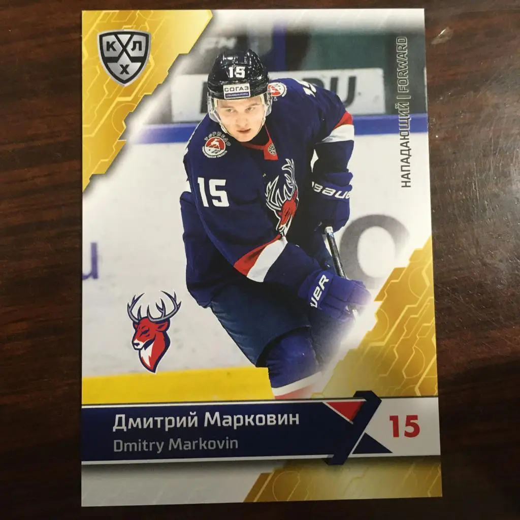 Хоккей. Карточка Дмитрий Марковин Торпедо Нижний Новгород КХЛ 2018-2019 SeReal