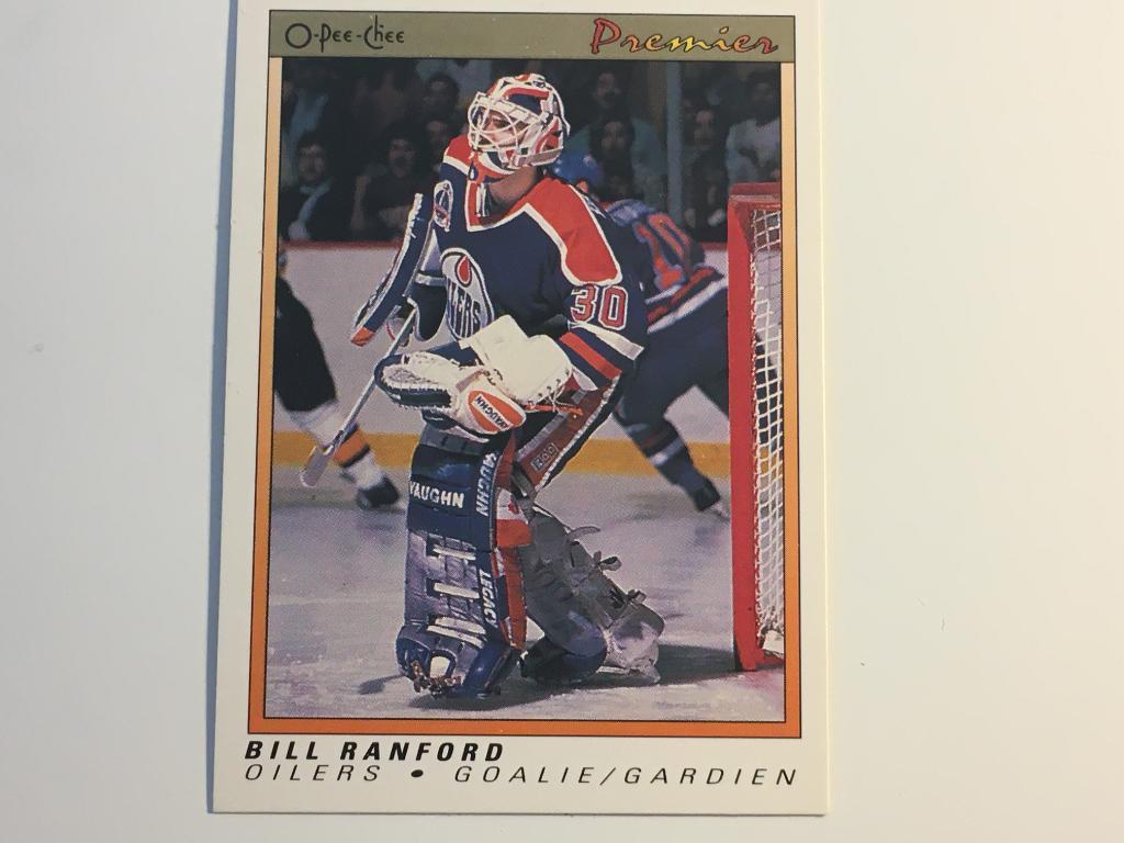 Хоккей. Карточка Bill Ranford - Билл Рэнфорд Edmonton Oilers - Эдмонтон НХЛ/NHL