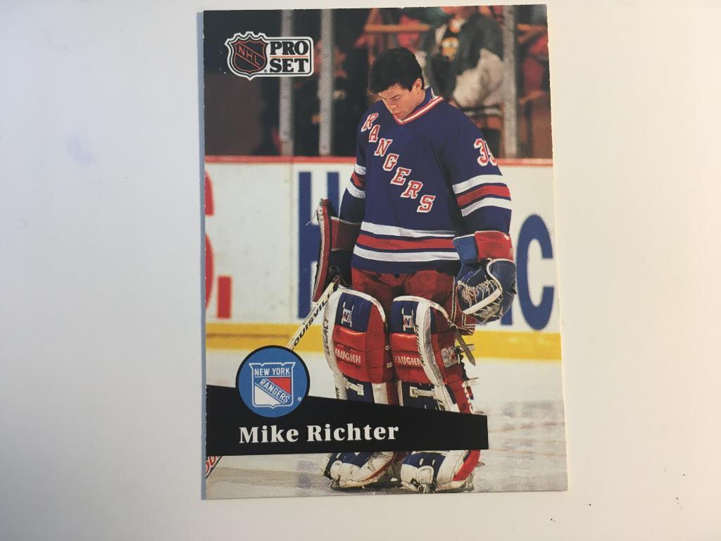 Хоккей, Карточка Mike Richter - Майк Рихтер New York Rangers - Нью-Йорк НХЛ/NHL