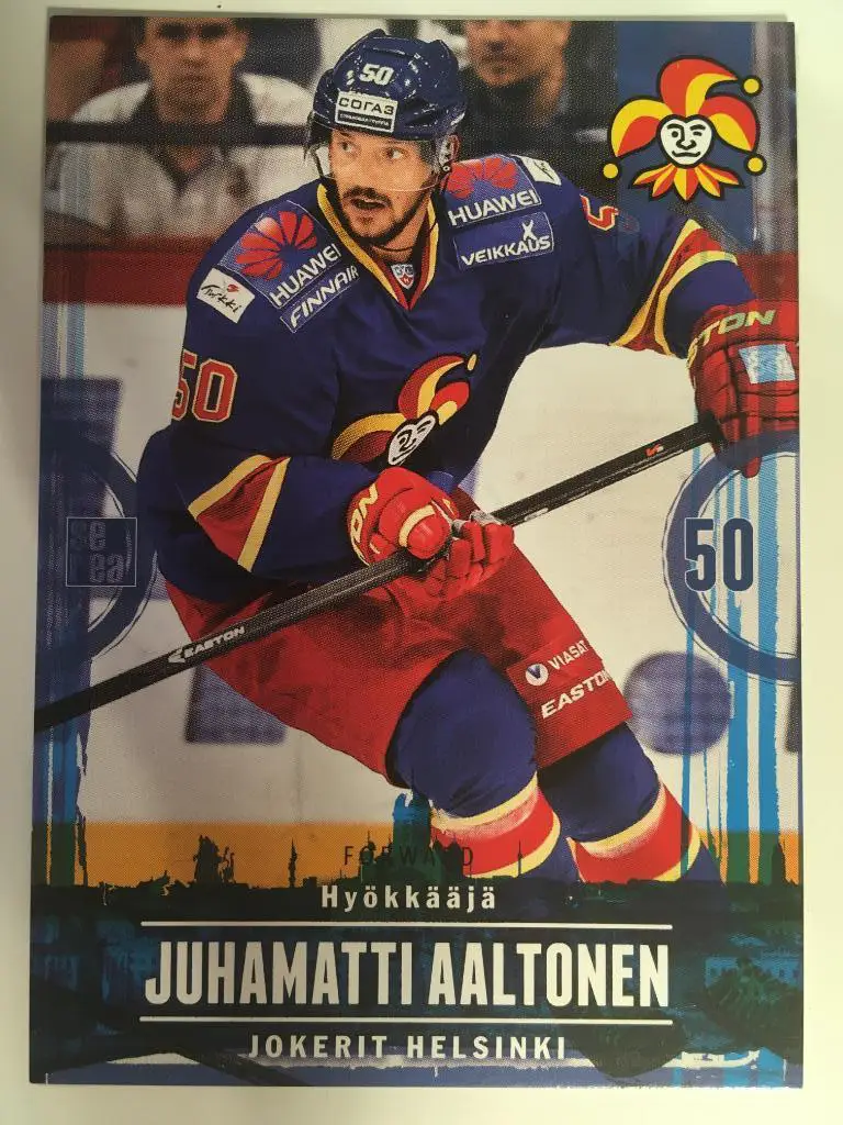 Хоккей. Карточка Юхаматти Аалтонен/Juhamatti Aaltonen Йокерит/Jokerit Helsinki