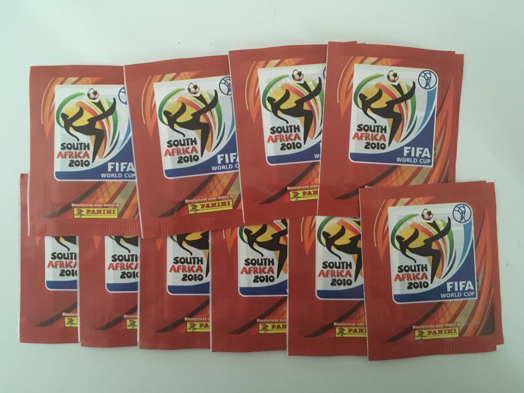 Наклейки для альбома PANINI Чемпионат Мира 2010 - 10 пакетиков