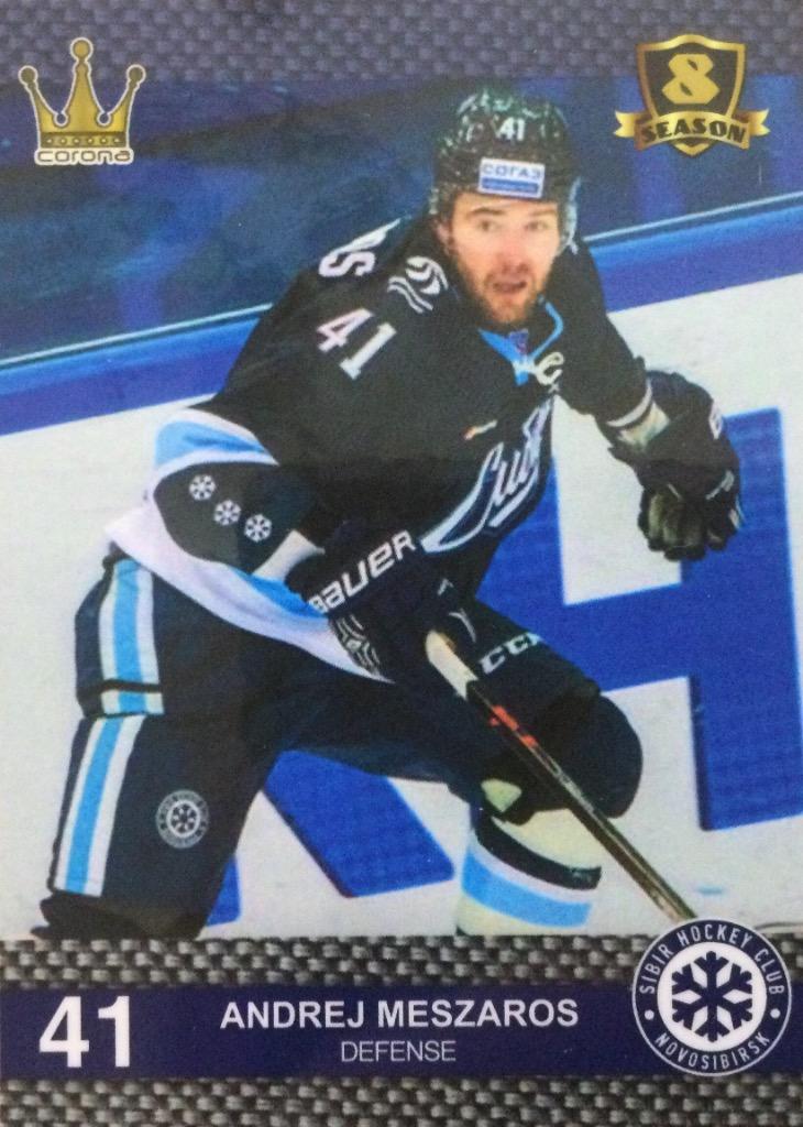 Хоккей. Карточка Андрей Месарош Сибирь Новосибирск КХЛ/KHL 8 сезон 2015/16