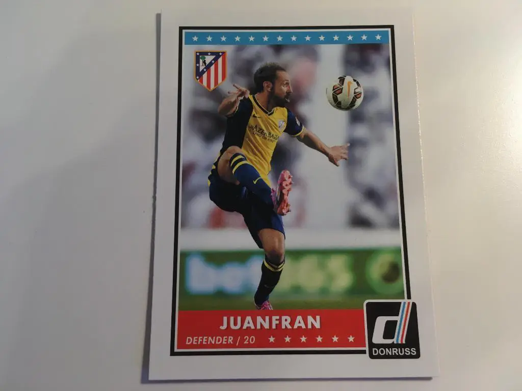 Футбол. Карточка Juanfran-Хуанфран Атлетико Мадрид Panini-Панини 2015