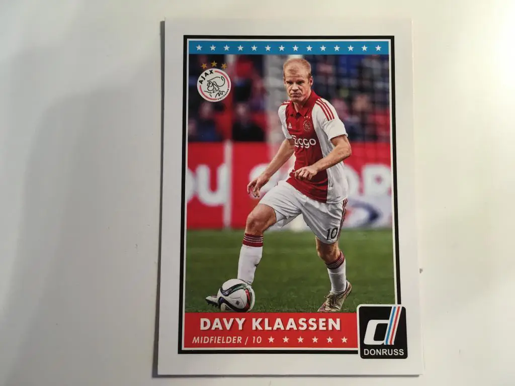 Футбол. Карточка Davy Klaassen - Дэви Классен Ajax - Аякс Panini - Панини 2015