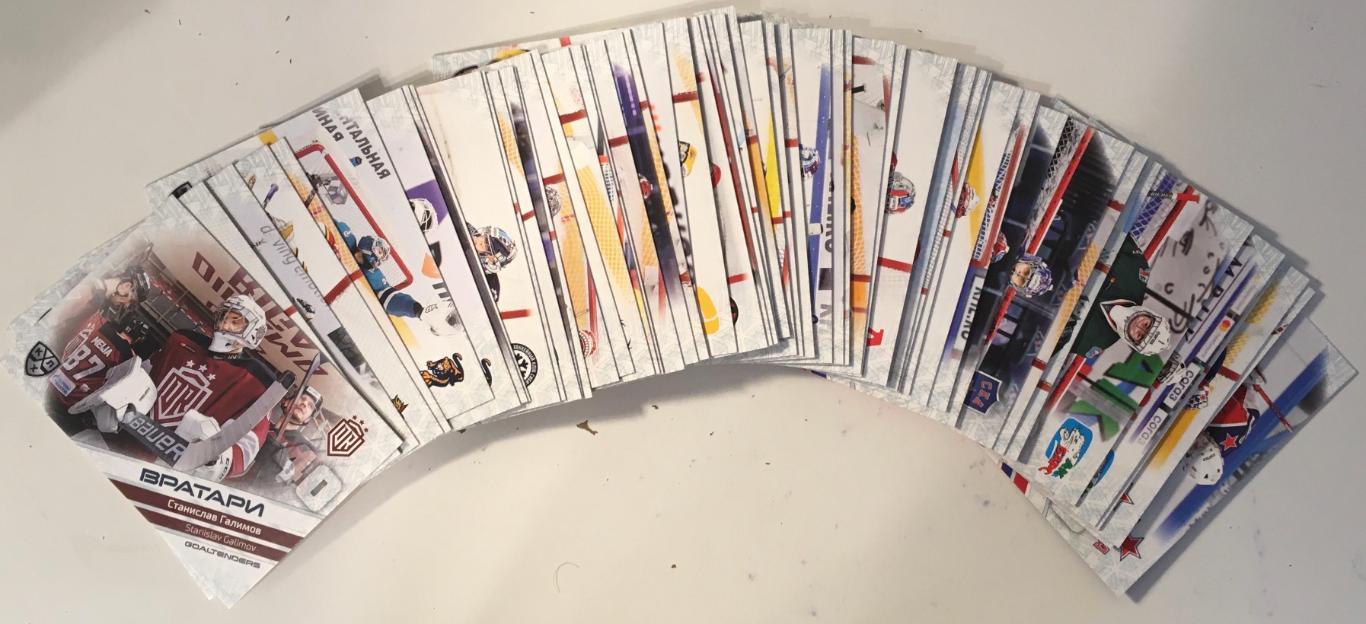 Хоккей. Карточка Полный комплект 54 карточка КХЛ Вратари 2021 SeReal 1