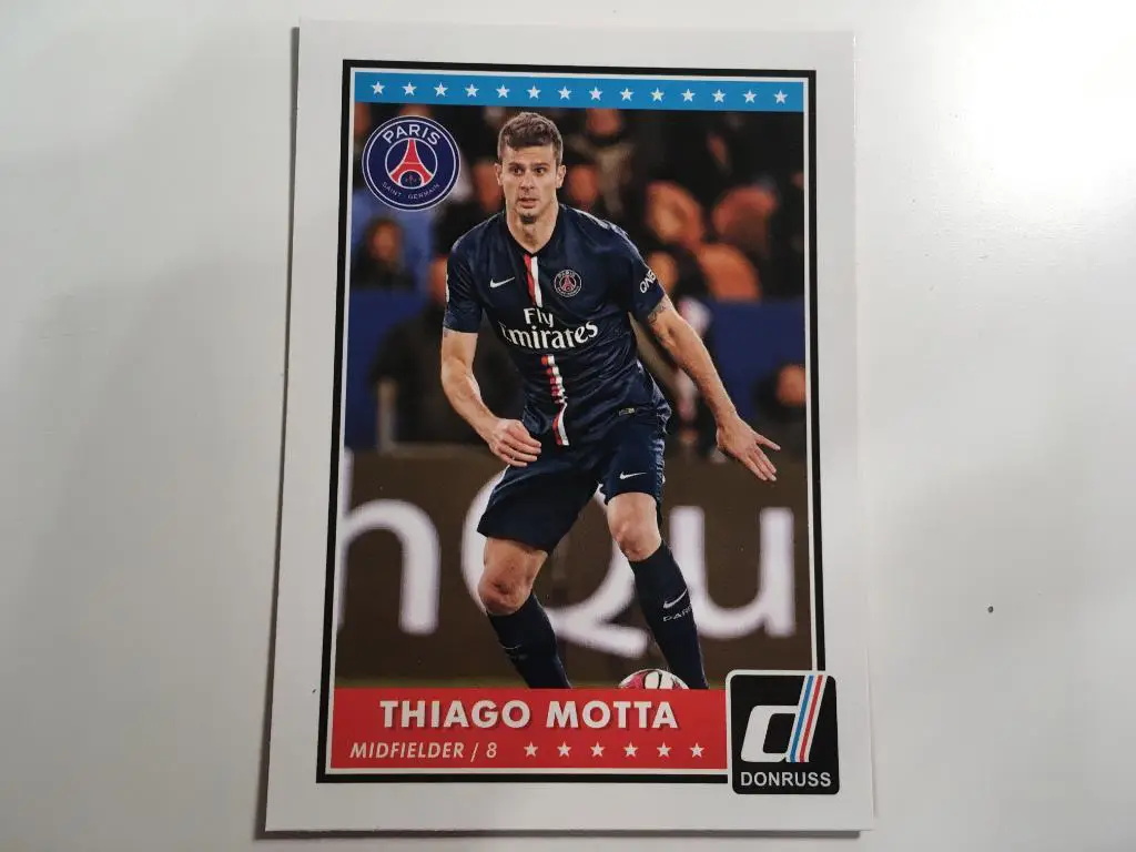 Футбол. Карточка Thiago Motta-Тиагу Мотта Пари-Сен-Жермен Panini-Панини 2015