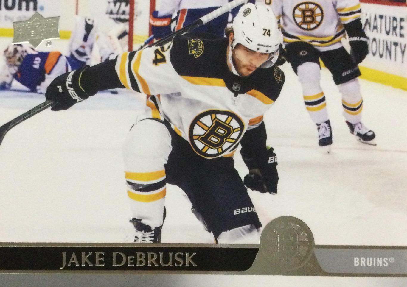 Хоккей. Карточка Jake DeBrusk/Джейк Дебраск Boston Bruins НХЛ/NHL сезон 2020-21