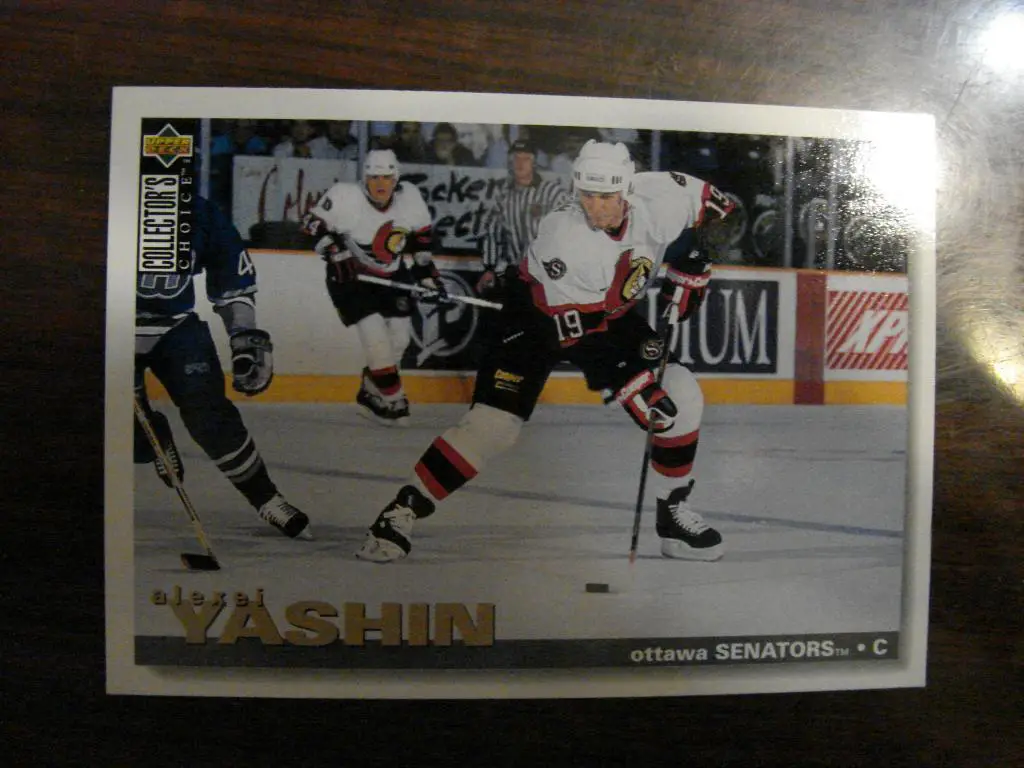 карточка НХЛ- Алексей Яшин Оттава , Локомотив Ярославль, Динамо Москва, СКА