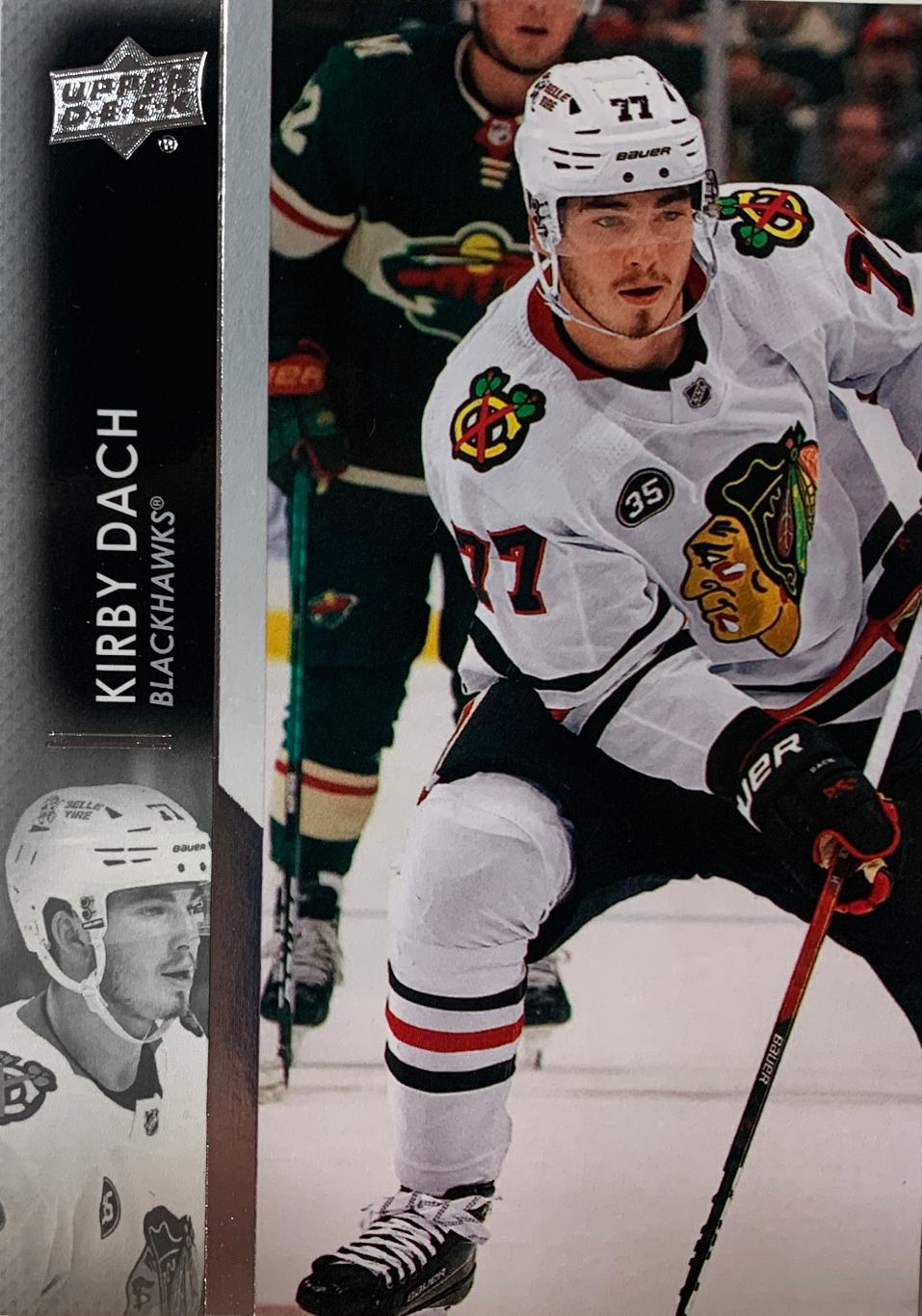 Хоккей. Карточка Kirby Dach Chicago Blackhawks Upper Deck Hockey 2021-2022