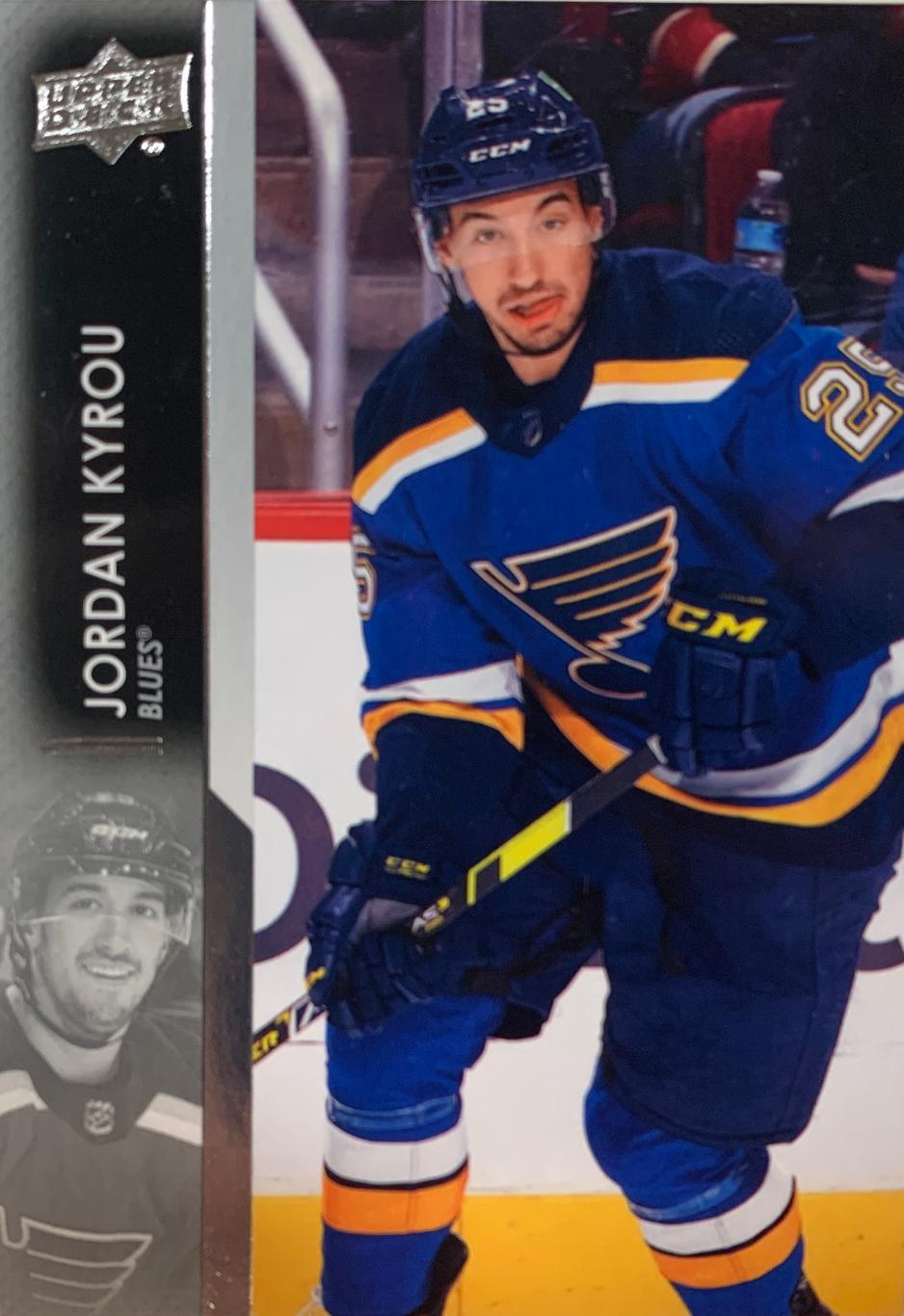 Хоккей. Карточка Jordan Kyrou-Джордан Кайру (St. Louis Blues-Сент-Луис) НХЛ/NHL