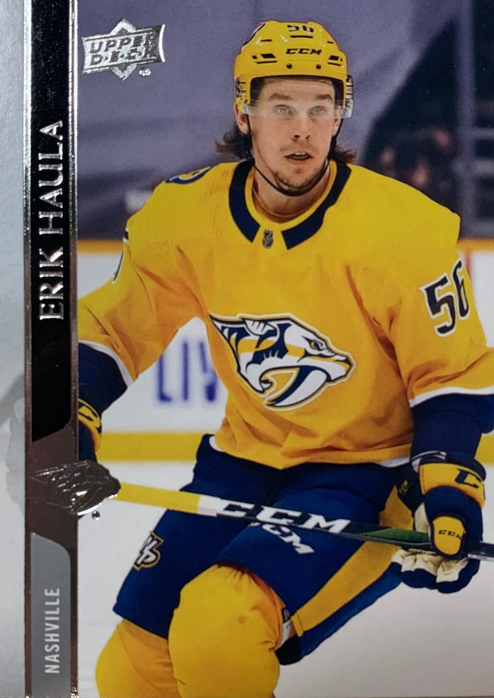 Хоккей. Карточка Erik Haula / Эрик Хаула (Nashville Predators / Нэшвилл) НХЛ/NHL