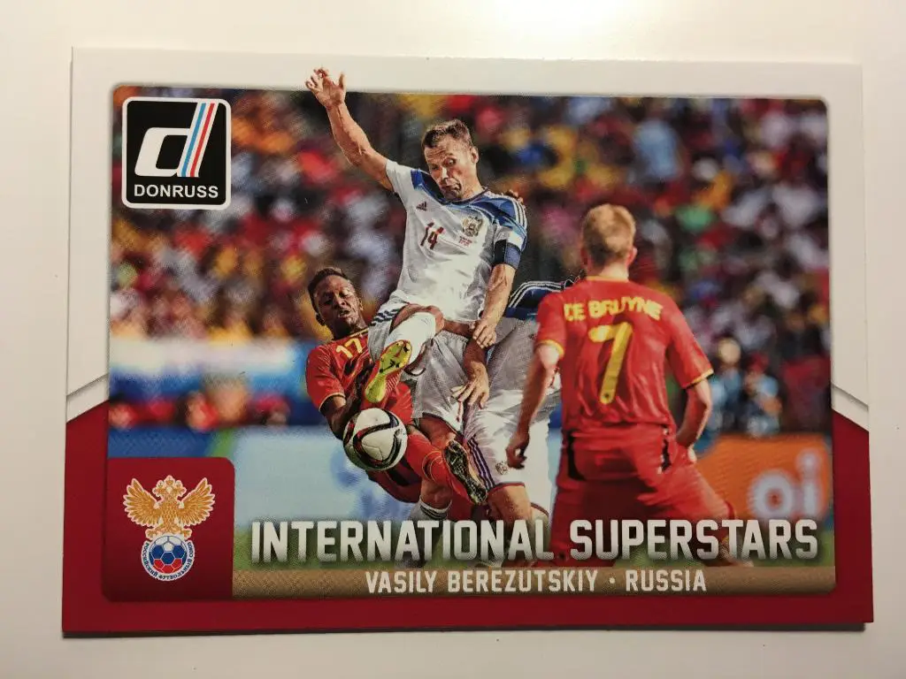Футбол. Карточка Василий Березуцкий - Россия, ЦСКА Москва Panini/Панини 2015