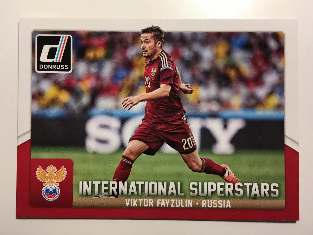 Футбол Карточка Виктор Файзулин Россия, Зенит Санкт-Петербург Panini/Панини 2015