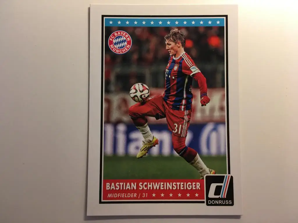 Футбол Карточка Schweinsteiger - Бастиан Швайнштайгер Бавария Мюнхен PANINI 2015