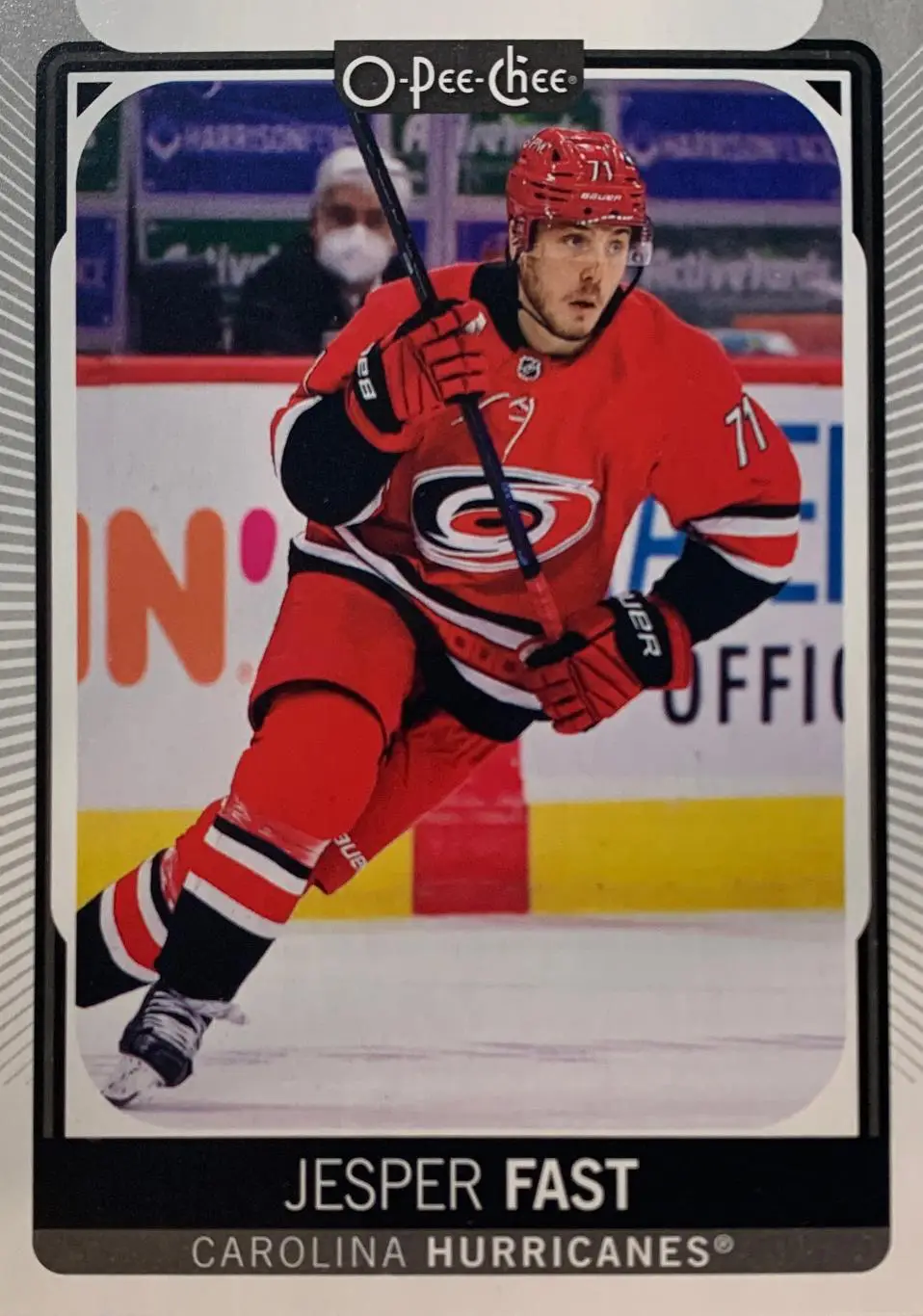 Хоккей. Карточка Jesper Fast -Йеспер Фаст Carolina Hurricanes - Каролина НХЛ/NHL