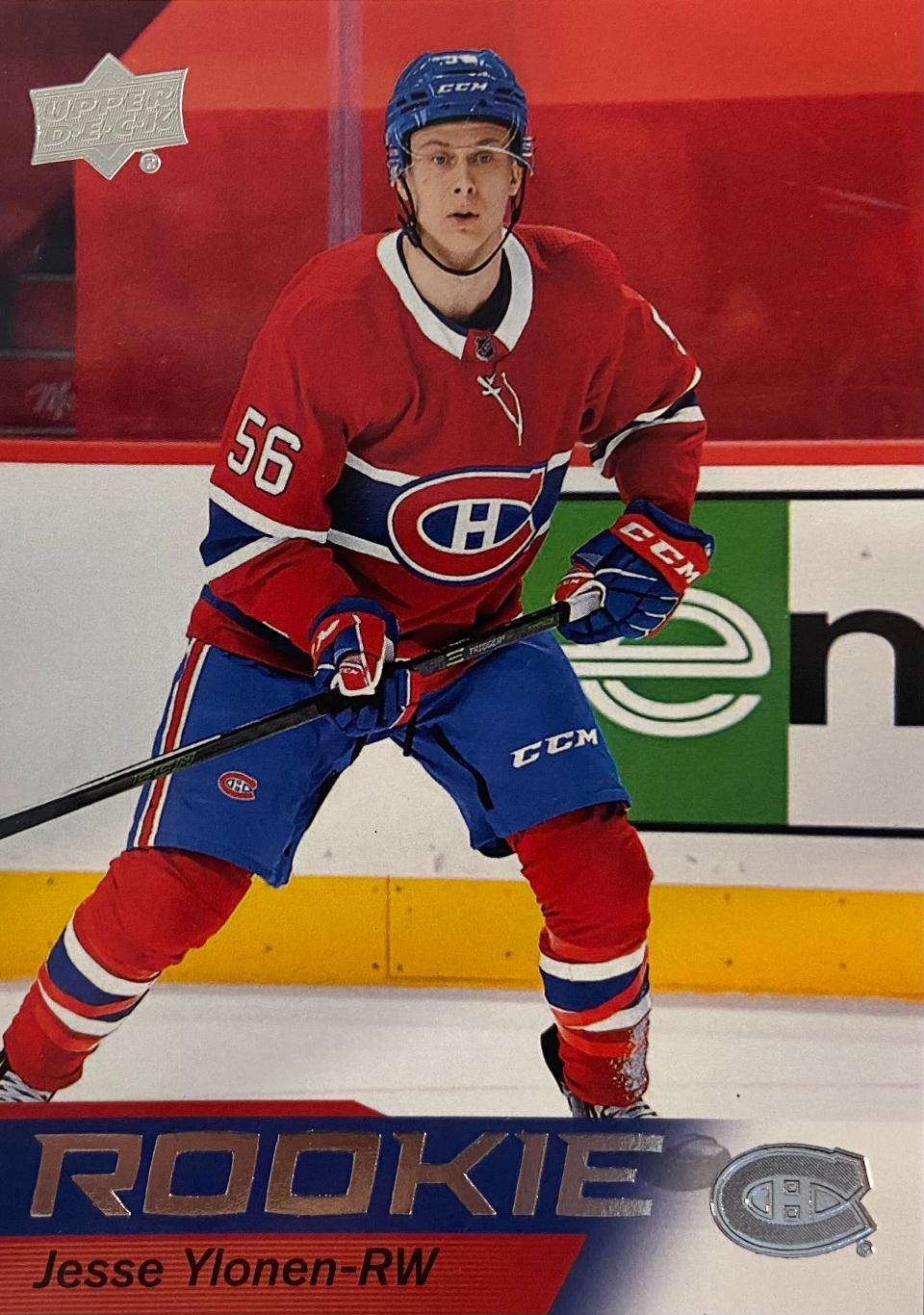 Карточка. Jesse Ylonen -Джесси Юлёнен Montreal Canadiens - Монреаль НХЛ/NHL