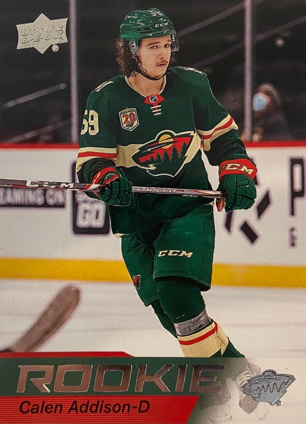 Хоккей. Карточка Calen Addison - Кален Эддисон Minnesota Wild-Миннесота НХЛ/NHL