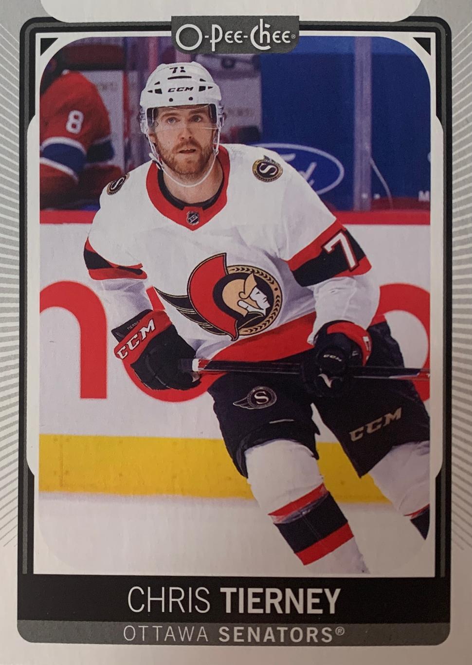 Хоккей Карточка Chris Tierney-Крис Тирни Ottawa Senators-Оттава Сенаторз НХЛ/NHL