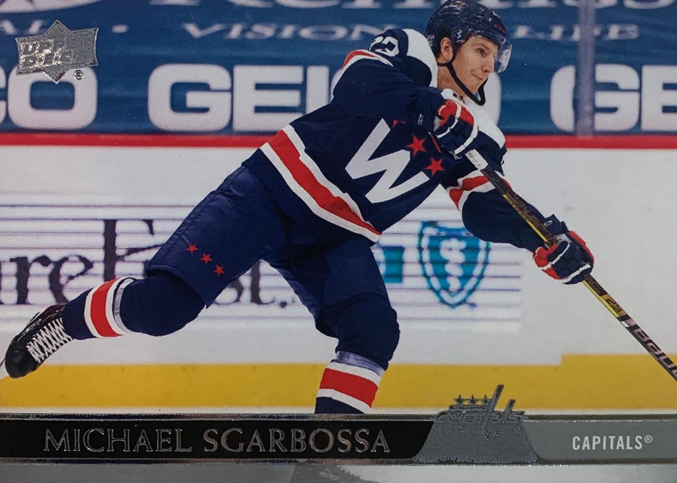 Хоккей. Карточка Michael Sgarbossa-Майкл Сгарбосса (Washington Capitals) НХЛ/NHL