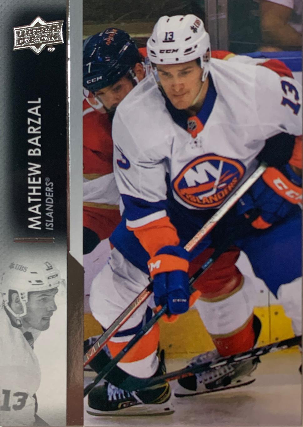 Хоккей, Карточка Mathew Barzal -Мэтью Барзал New York Islanders-Нью-Йорк НХЛ/NHL
