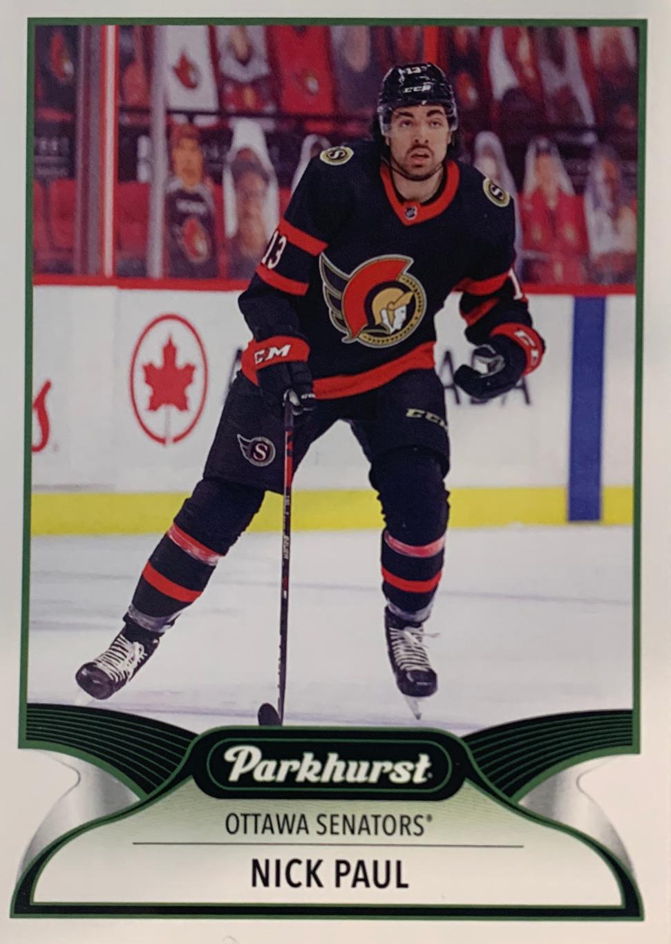Хоккей. Карточка Nick Paul - Ник Пол Ottawa Senators - Оттава Сенаторз НХЛ/NHL