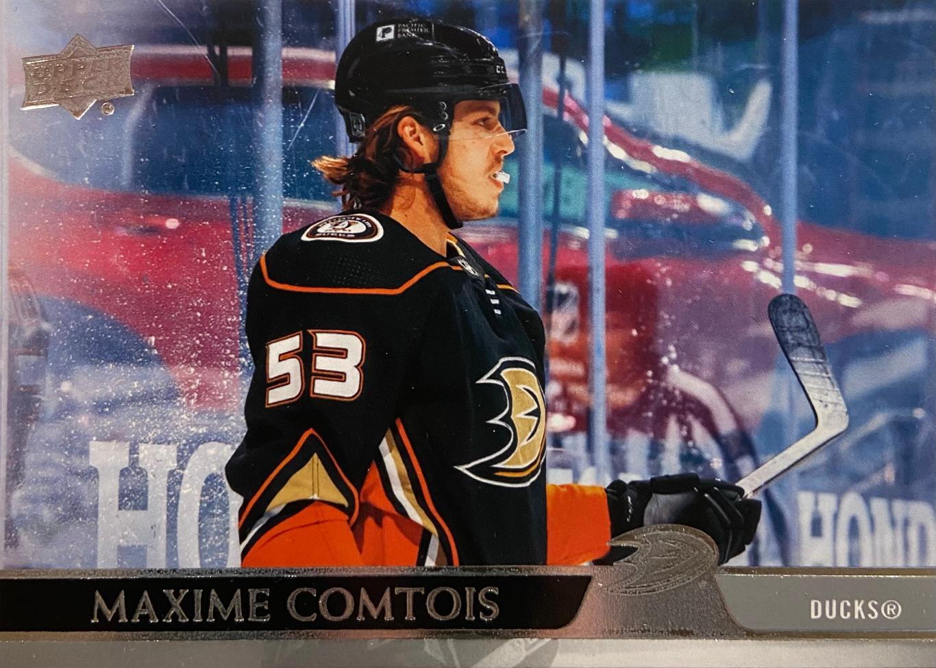 Хоккей. Карточка Maxime Comtois-Максим Комтуа Anaheim-Анахайм, Динамо НХЛ/NHL