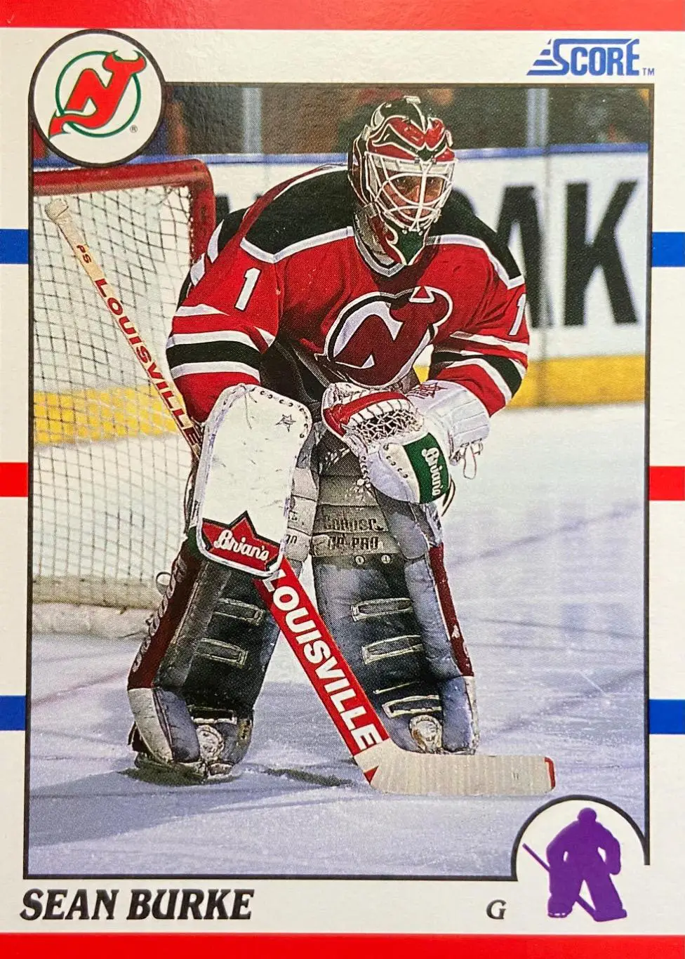Хоккей. Карточка Sean Burke-Шон Бурк New Jersey Devils-Нью-Джерси Девилз НХЛ/NHL