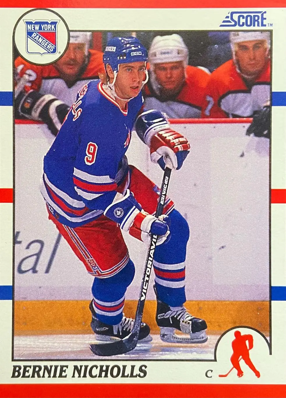 Хоккей Карточка Bernie Nicholls-Берни Николлс New York Rangers-Рейнджерс НХЛ/NHL